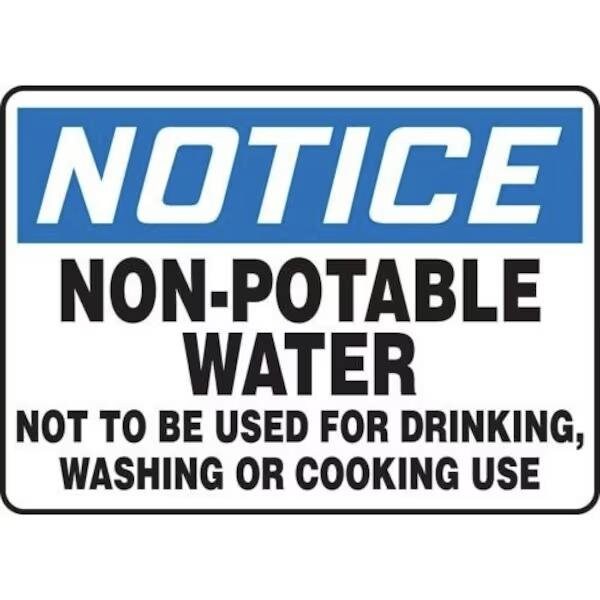 Accuform OSHA NOTICE SAFETY SIGN NONPOTABLE MCAW809VS MCAW809VS - main